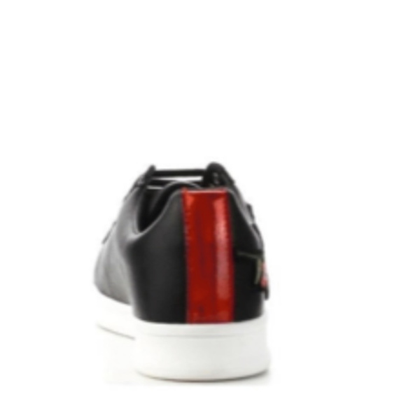 Embroidered Flower Roses Black Sneakers - Picture 5 of 8